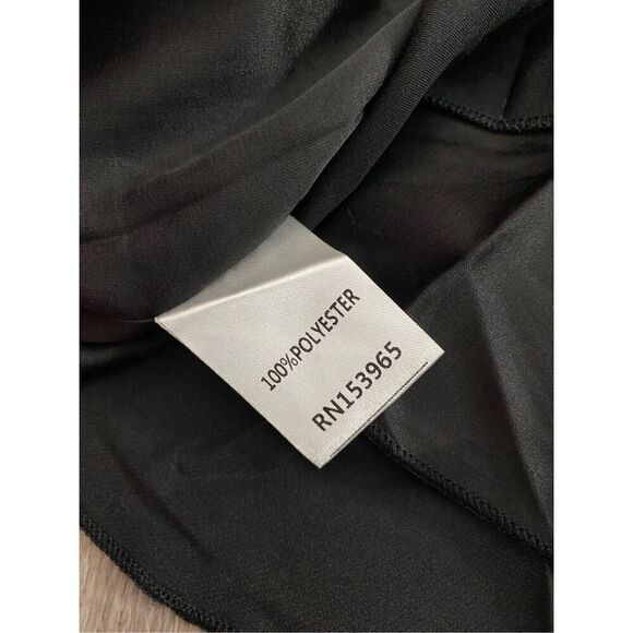 Area Stars Black Satin Off Shoulder Dress Size Small - Picture 7 of 7